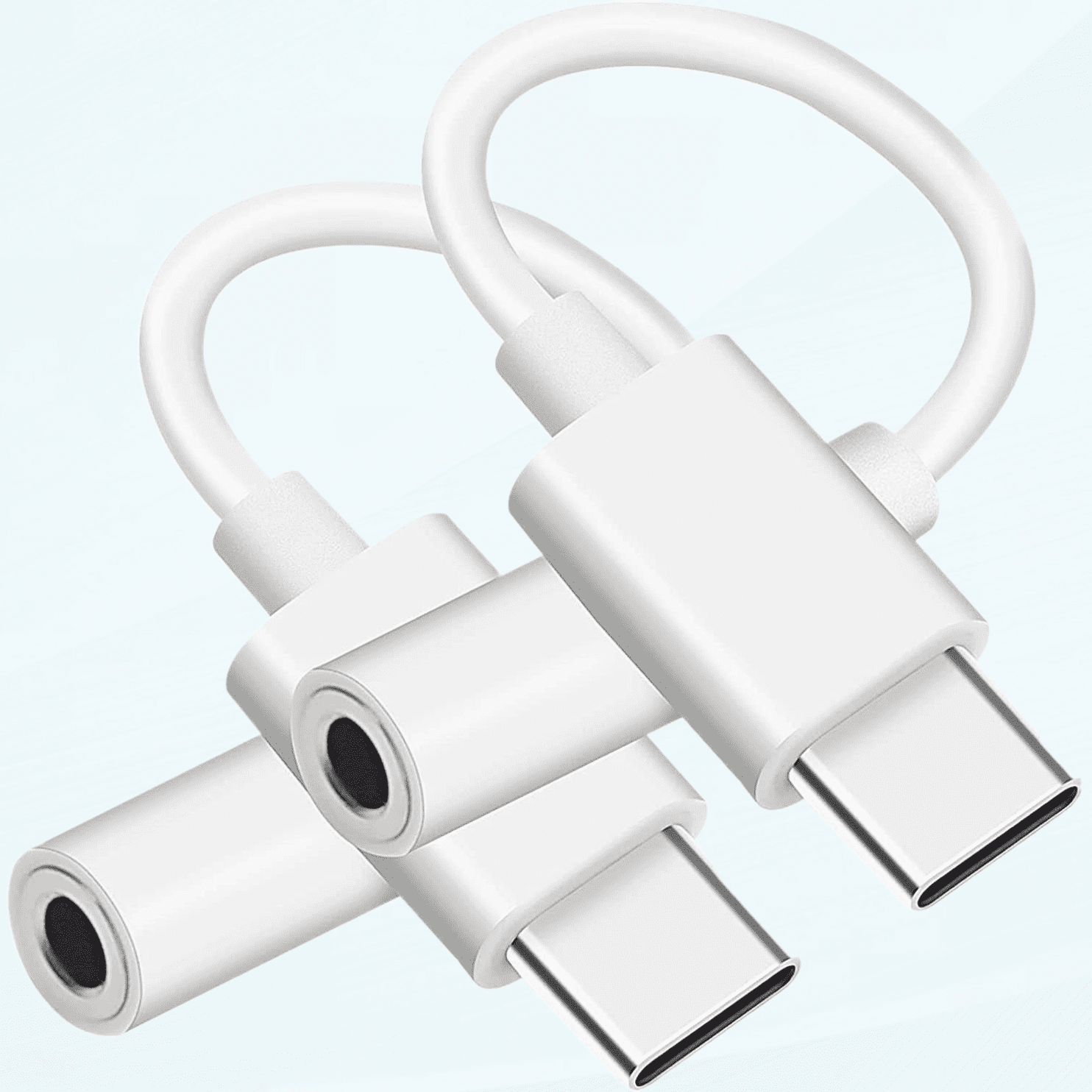 USB C to 3.5mm Headphone Jack Adapter (Pack of 2), USB Type C to Aux