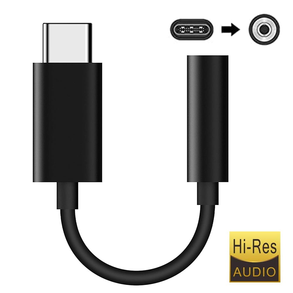 USB C to 3.5mm Headphone Jack Adapter USB Type C to 3.5mm Adapter Compatible with Pixel 4 3 2 XL Samsung S10 S9 Plus Note 10 Pad Pro and More Black Walmart