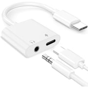 USB C to 3.5mm Jack Adapter with 60W Fast Charging, Type C Headphone Adapter Compatible with iPhone 17 /iPhone 16/15 Pro Max/15 Pro/15 Samsung Galaxy S24/S23/S22/S21 Ultra iPad Pro