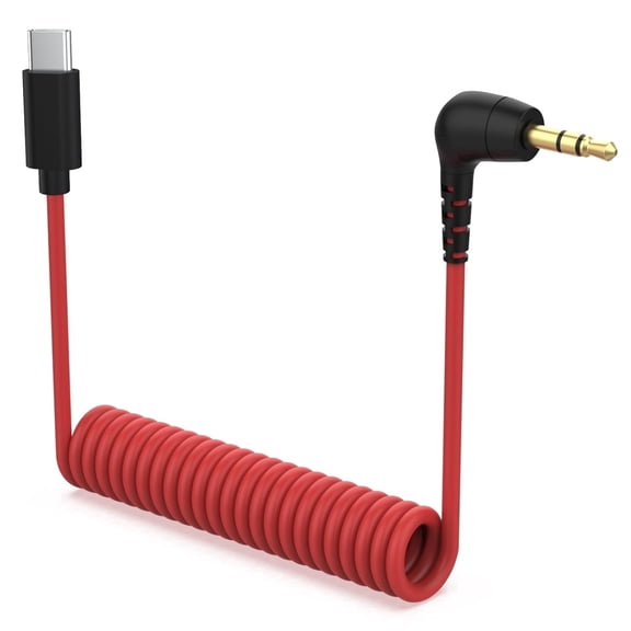 USB-C to 3.5mm TRS Microphone Adapter Cable – Compatible with Rode, Movo, Deity, Comica & More – Works with iPhone 15/16, Pixel, LG & Android Devices with USB-C Port