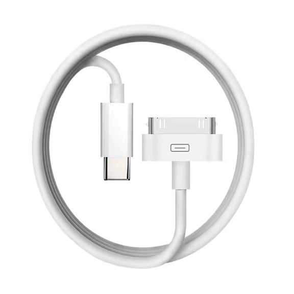 USB C to 30 Pin Cable for iPhone 4,MFi Certified 3.3Feet USB Type-C to 30-Pin Charging & Data Sync Cord Compatible with iPhone 4/4S/3GS, iPad 1/2/3, iPod Classic/Nano/Touch (White)