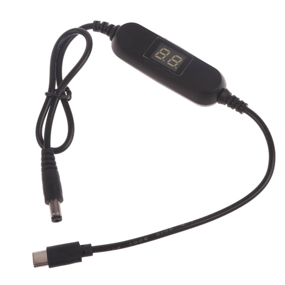 USB C 5V to 1V 3V 4.5V 6V 9V 12V Adjustable Output Voltages Cable Converter Cord for Toy Clock and more