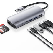 Belkin USB-C Hub, 7-in-1 Multiport Adapter - USB Docking Station with 4K HDMI, USB-C PD 3.0 Port, 2 x USB-A 3.1 Ports, SD Card & MicroSD Card Slots, 3.5mm Audio Jack for MacBook, Air, iPad Pro, XPS