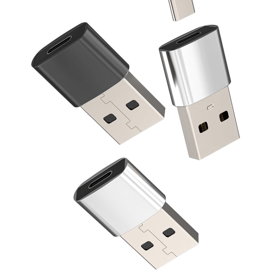 USB C Female to USB Male Charger Adapter(3 Pack)for iPhone 16 15 pro Max Car Type C Fast Charging Cable Converter for Apple Compatible for Samsung Android for iPad OTG 3.0 Power Plug Data Connector