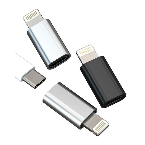 USB C Female to Lightning Male Charger Adapter(3 Pack)Type C Data Transfer Cable Converter Thunderbolt Connector for Apple Adaptador for iPhone 14 13 12 11 Pro Max for iPad Charging Power Port Dongle
