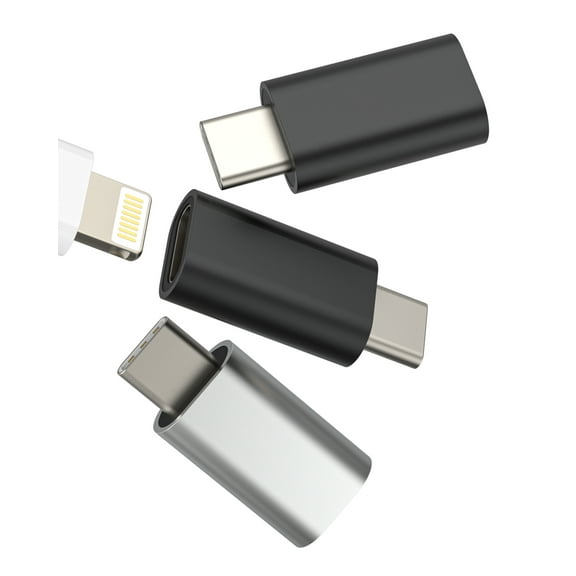 USB C Male to Lightning Female Charger Adapter(3 Pack)for iPhone 16 15 Pro Max for Apple Converter Type C Cable Charging Connector for iPad Accessories Compatible for Samsung Galaxy S25 S24 Adaptor
