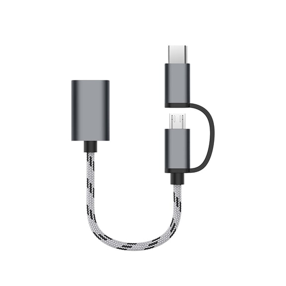 USB-C Adapter, Czzoypi 2-in- USB C to USB 3.0 OTG Cable, High-Speed Data Transfer Charging Hub for Smartphones Tablets Laptops, Gray