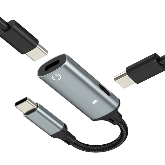 usb c splitter Headphone Adapter for Iphone 17 16 15 Charger Type C Cable Jack Audio Dongle Dual Charging Aux Cord Female for Apple Fast Port for ipad Car Headset converter compatible for Samsung