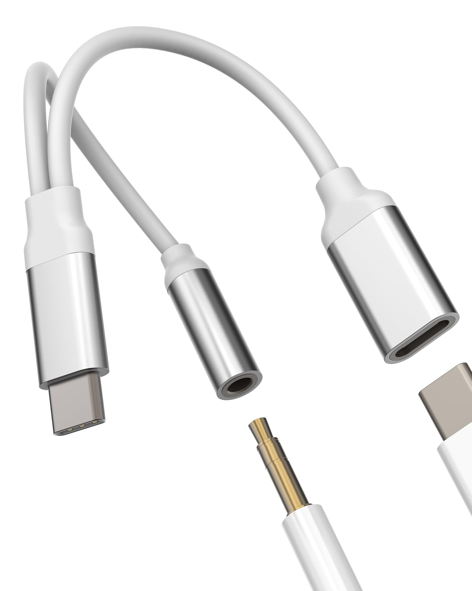 USB C Splitter, 2-in-1 Type C Audio Charging Splitter Dual USB Y - Foto 11