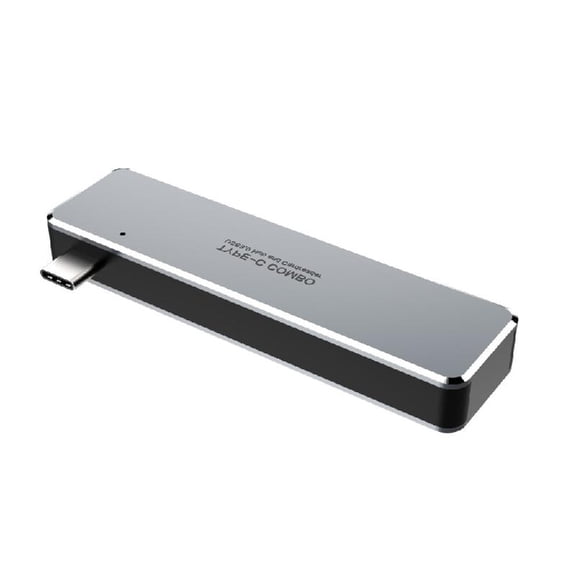 USB C Adapter with 3 Ports & Card Reader, 5Gbps Fast Transfer, Aluminum Case for Laptop