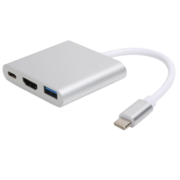 USB C Adpater 3.1 3 in 1 Hub Converter Dock High Definition Multimedia Interface 4K