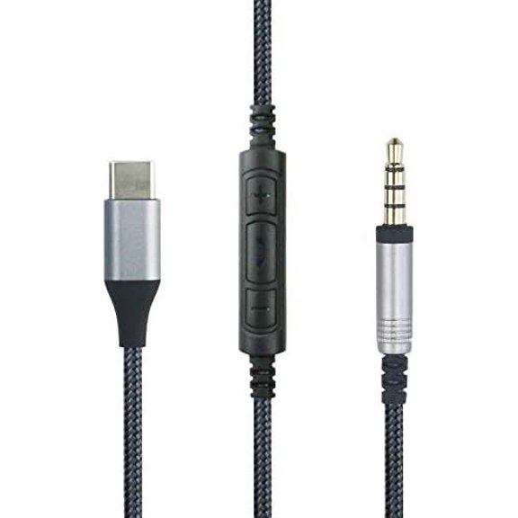 USB C Audio Compatible with Solo3, Pro, Studio Pro, Studio3 Detox Mixr Executive Headphone, Remote Volume Mic Compatible with 17/ Air /16/15/iPad