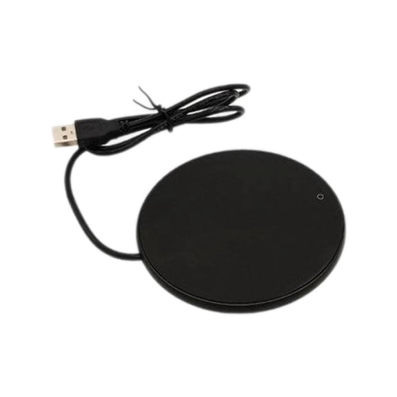 USB-C Beverage Warmer Coaster, 4.02 Inch Diameter, 3 Heat Settings, Auto Shut-off, Keep Coffee & Tea Hot, Perfect for Home Office Desk Use