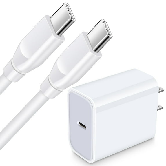 USB C Block,ABCPOW 20W PD Type C Wall Charger Block USB Charger Adapter Plug USB C Brick Power Delivery Android Fast Charger Block Phone Charger with Usbc Charging Cable 6ft