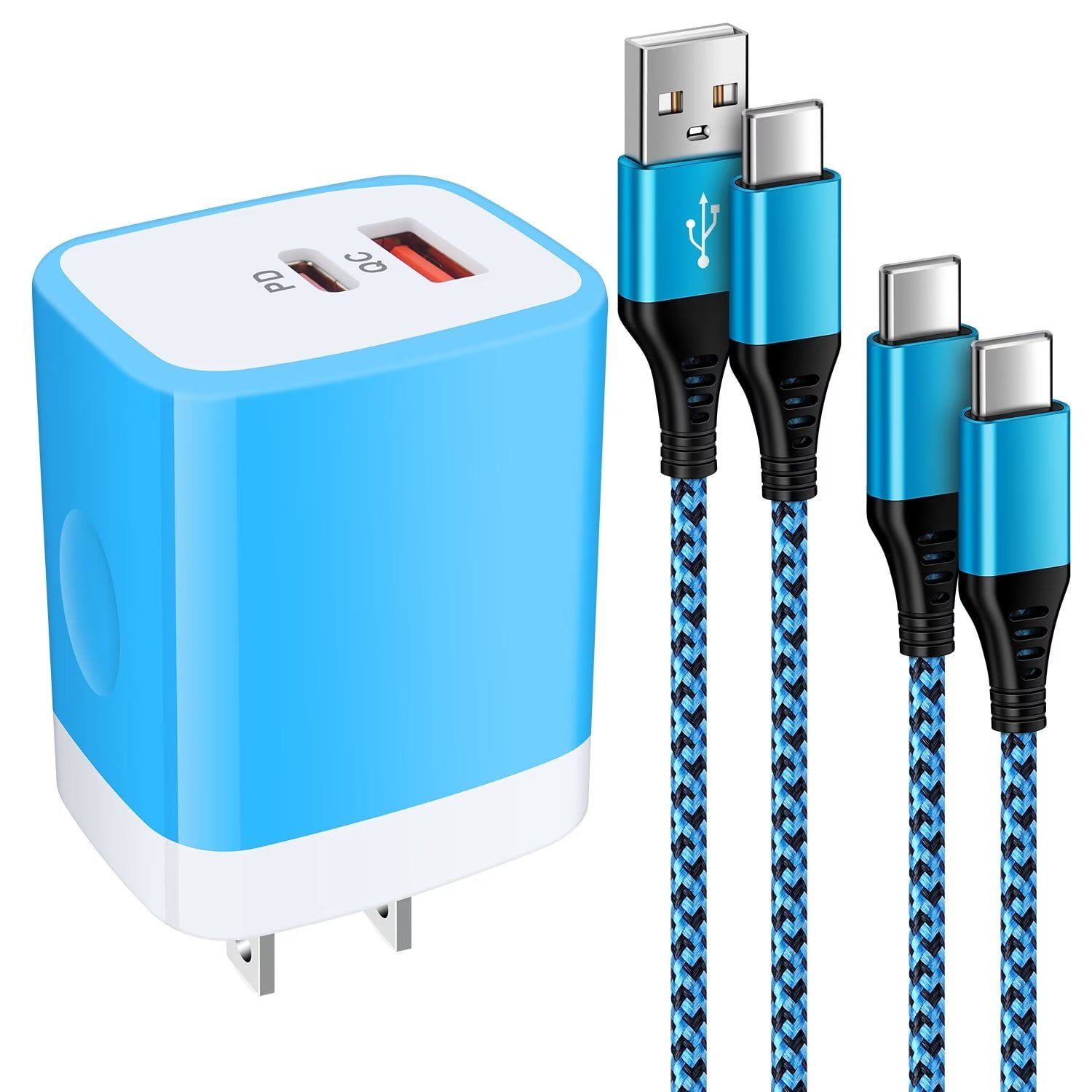 FiveBox 20W USB C Charger Block, Dual Port QC3.0 Wall Adapter with Fast ...