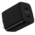 thumbnail image 1 of USB C Block,FiveBox 25W PD Type C Charger Block Dual USB C Wall Charger Adapter USB C Brick Type C Fast Charging Block,Black, 1 of 7