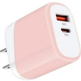 thumbnail image 1 of USB C Block,FiveBox USB C Wall Charger Block 20W PD Type C Charger Block QC3.0 Dual USB C Wall Charger Adapter USB C Brick Fast Charging Block Type C Charger Box,Pink, 1 of 7
