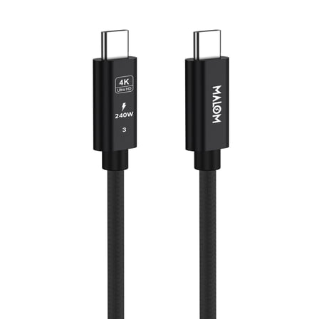 USB C to C 3.2 Gen 2x2 Cable, 240W, Fast Charging for MacBook Pro/Air,iPad Pro, iPhone 16 Pro Max,Galaxy S24/S23, Steam Deck, 20Gbps Data Transfer,4K Video Output Black 2M/6.6FT