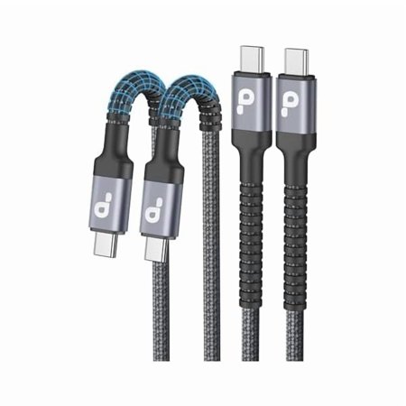 USB C to C Cable 1FT, 2Pack USB C Cable, Long Type C Fast Charging Cable Nylon Braided USBC Charger Cord Compatible with iPhone 17/16/15/Pro/Plus/Pro Max/Samsung Galaxy S23/LG and More