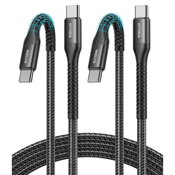 USB C to C Cable 60W Fast Charging [2Pack 6FT], USB C to USB C Cable for CarPlay, Super Durable USB Type C iPhone Charger USBC Cord for iPhone 17/16/15/Pro Max, Samsung Galaxy S26 and More-Upgraded