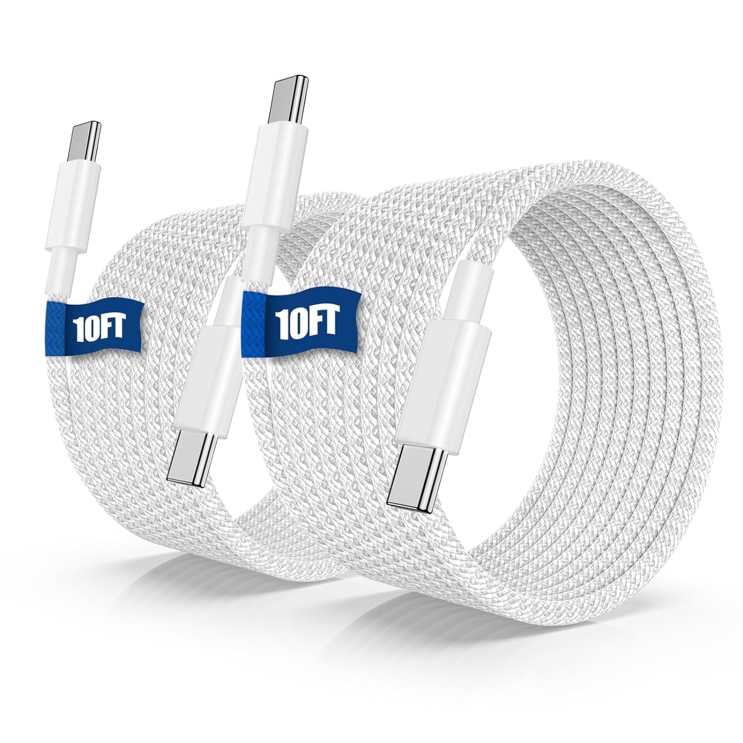 USB C to C Charging Cable 10ft,60W Fast Type C to C Charger Cord Compatible with iPhone 16 Pro Max/15 Plus/15 Pro Max, MacBook Pro 2021/2020/2019,iPad Mini/Air/Galaxy S23+/S23 Ultra