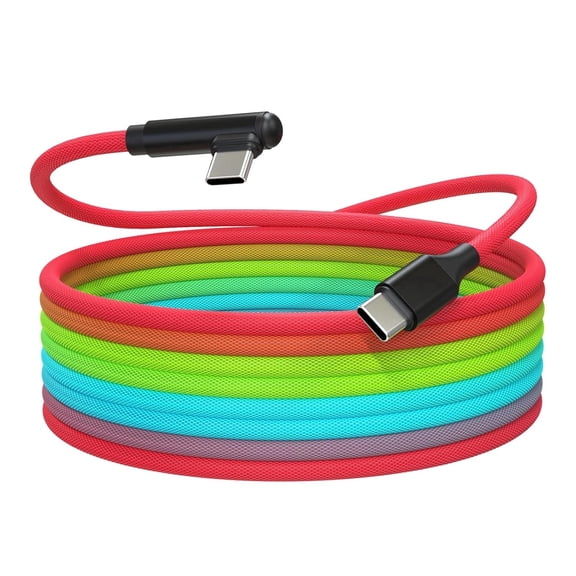 USB C to C Charging & Data Cable Compatible with Arctis Nova 3, Nova 7, Arctis Nova Pro Gaming Headsets, and EMEET Piko 4K Webcam – 6.6ft Replacement Type-C Cord (Gradient Colors)