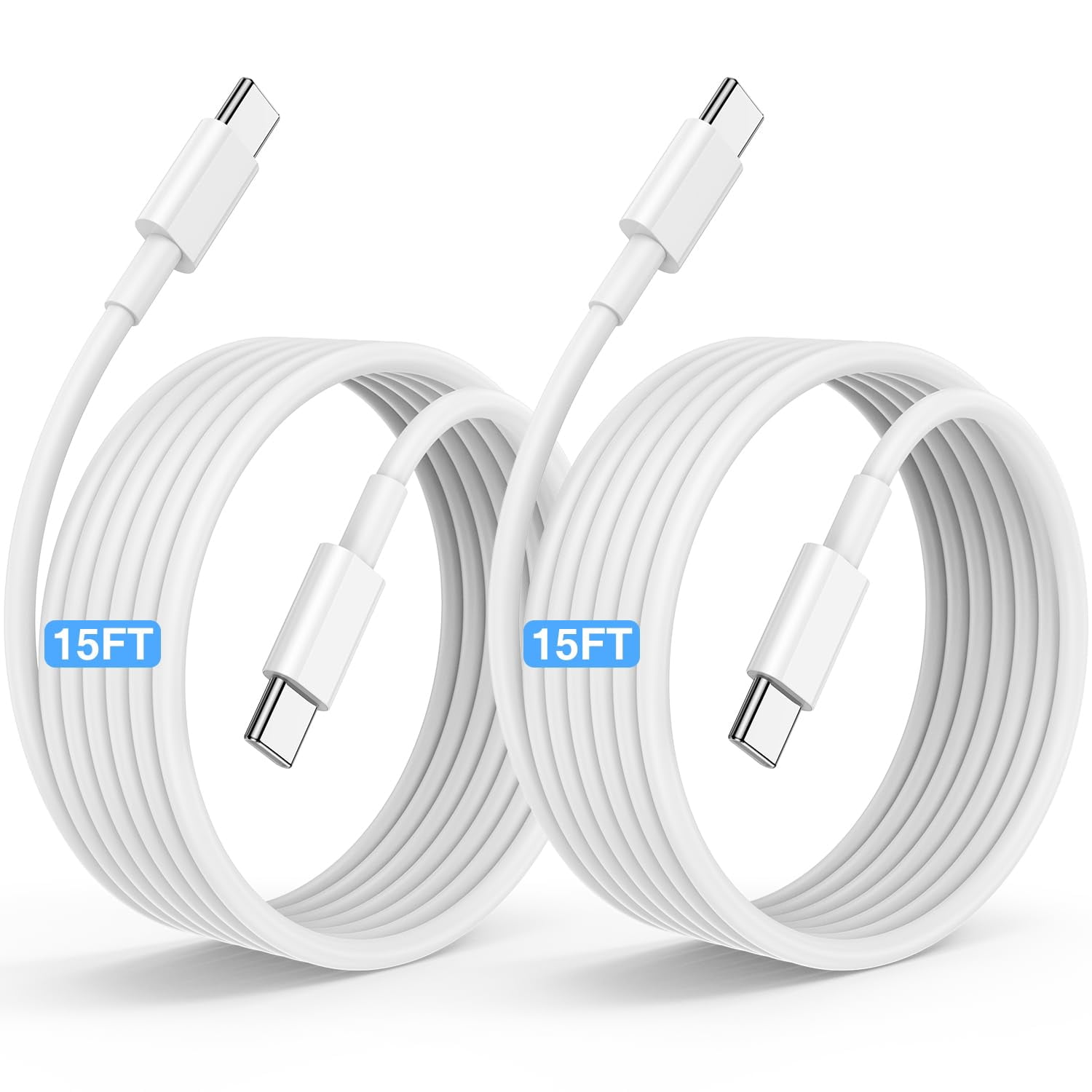 USB C to C Fast Charger Cable 15ft, Long Type C to USB C Charging Cord Wire for iPhone 17 Pro Max/17 Air/16 Pro/15 Plus,MacBook Pro 2021/2020/2019/2018,iPad 12.9/11 inch/Mini/Air,Samsung Galaxy