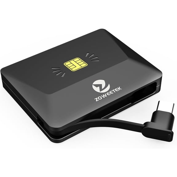 USB C CAC Reader, CAC Reader Military for Common Access Card Compatible with Windows, Mac OS and Linux