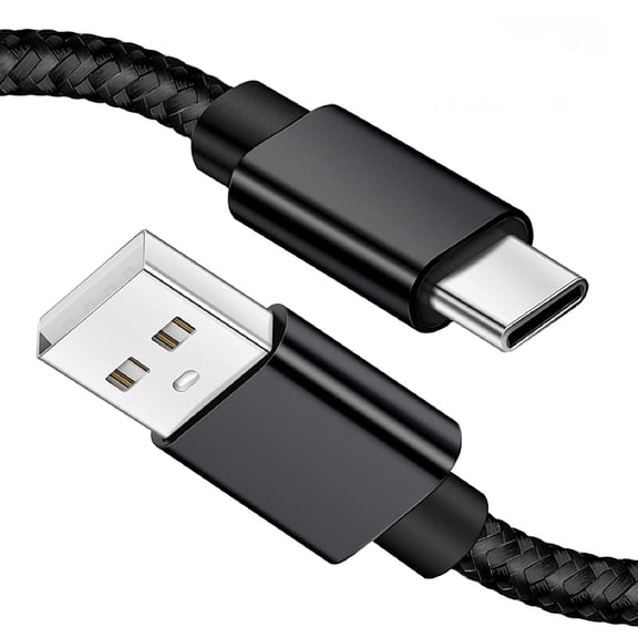 USB C Cable 10ft, Type C Charging Cable for S9 Charger Cable Fast Charging Cord, Extra Long Nylon Braided Cable for Samsung Galaxy S10 S8 Plus Note9 8, Moto Z, Google Pixel, LG V40, BLU G9 Pro-Black