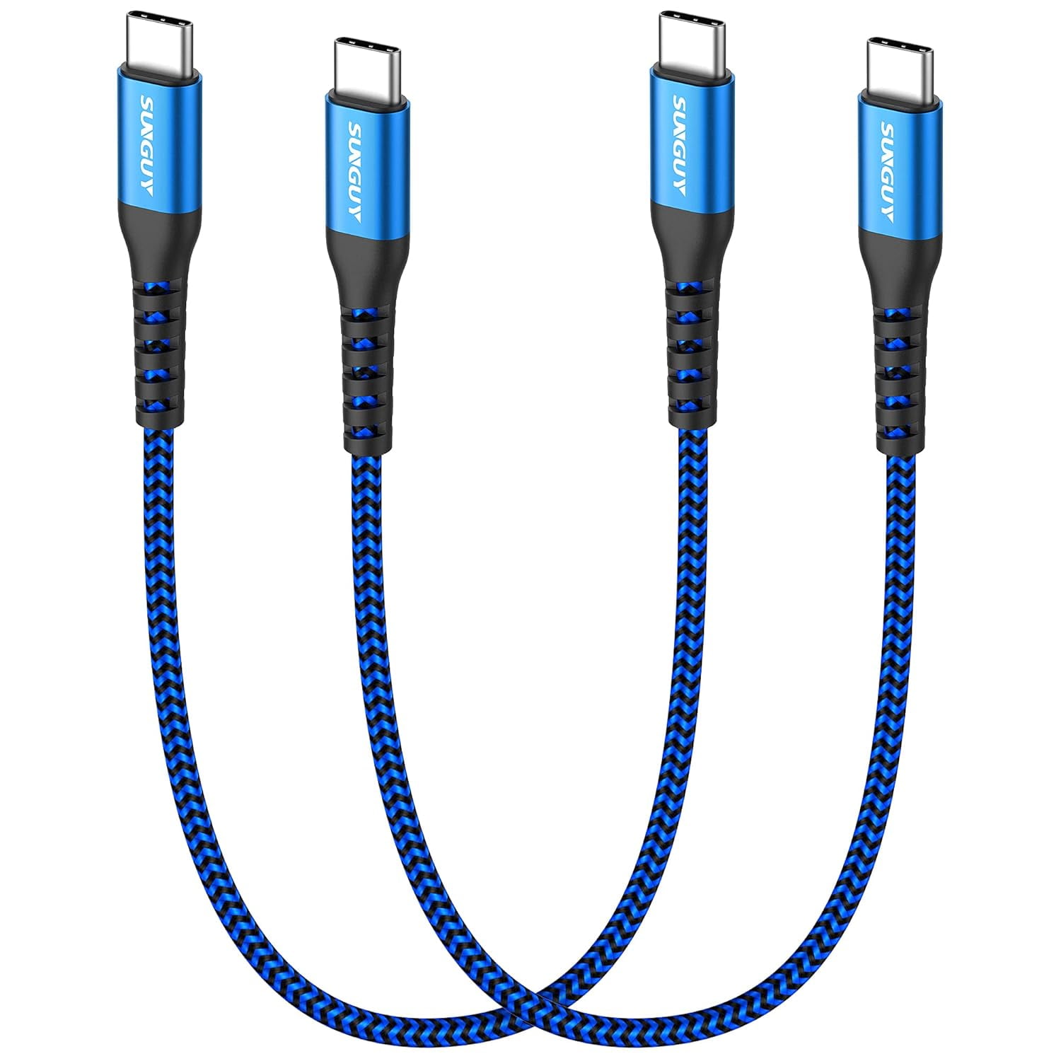 USB C to C Cable 1FT, 2Pack 60W PD USB 2.0 Type C Fast Charging Cable