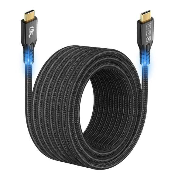 USB C Cable 3.2 Gen 2X2 20Gbps, Type C 4K@60Hz UHD Video 5A/240W PD3.1 Fast Charge with E-Marker Compatible with Thunderbolt 3/4 MacBook Pro Samsung Galaxy Pixel Dell Monitor etc