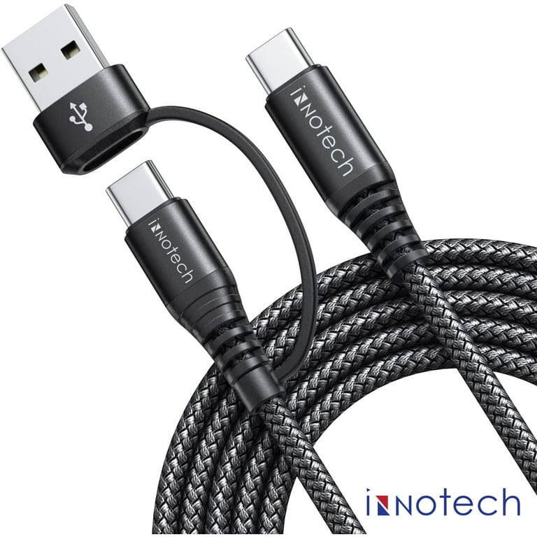 USB to USB C Cable 4FT, 2 in 1 Braided USB 2.0 USB A/C to C 3A Fast  Charging Cable, USB to Type C Charger Cord for MacBook Pro/Air/iPad Pro  2020 2019