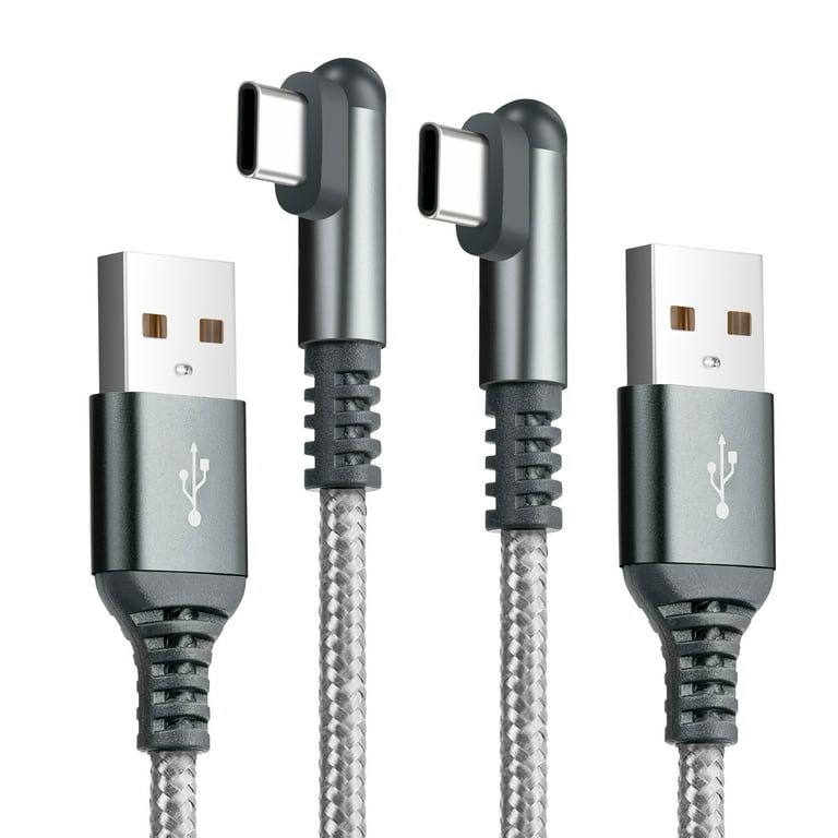 Lonian USB C Cable 5FT Right Angle, 2-Pack, Fast Charging for