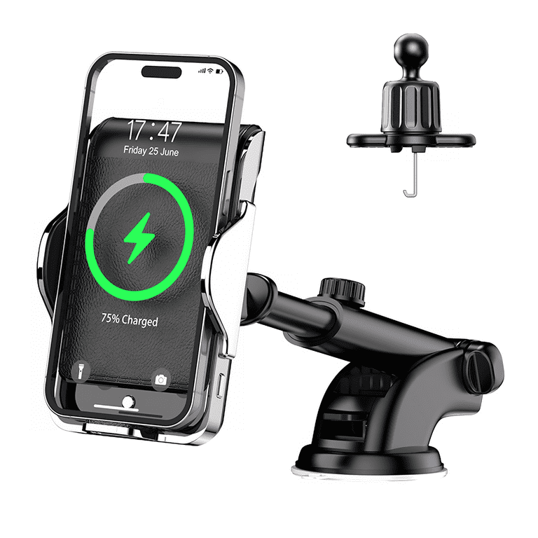 Aioneus Wireless Car Charger, 15W Qi Fast Charging Car Charger 