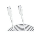 thumbnail image 1 of USB-C Cable 6ft Long for Samsung Galaxy Z Flip 3 5G/Z Flip4/Flip5/Flip6 - Fast Charger Cord Power Wire Type-C to Type-C Data Sync White, 1 of 6