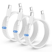 USB C to USB C Cable Charger for Apple Certified 60W 3-Pack 6ft Long Type C Fast Charging Cable Cord for iPhone 15 Pro Max Plus Samsung S23 Note 20 iPad Pro Air Mini MacBook Air Case
