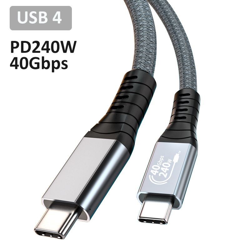 USB C Cable Fast Charge USB4 Type C Cable 40Gbps Data Transfer USB4.0