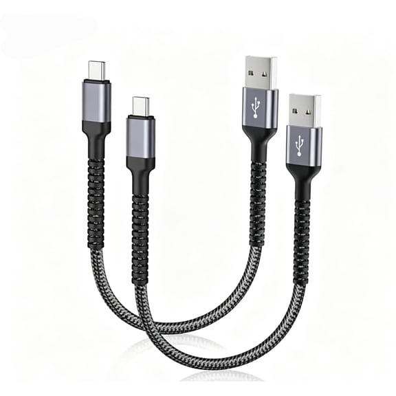 USB C Cable Fast Charging, 2Pack 1FT USB A to USB C Charge Cable, Short USB Type C Charging Cord Compatible with iPhone 17/16/15/Samsung Galaxy S20 S10/Google/Plus Note 10 9 8