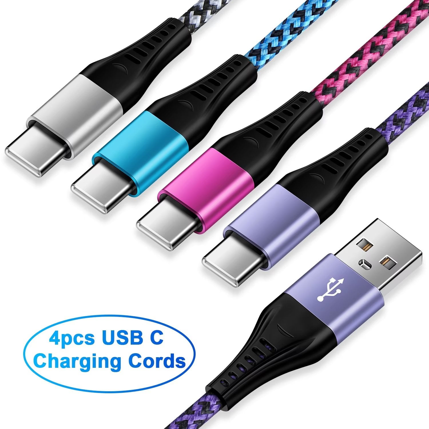 USB C Cable,FiveBox USB A to USB C Cables 6ft 4pack Android Type C ...