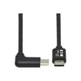 thumbnail image 1 of Tripp Lite C Cable 2.0 M/m 60w Pd Right-angle 1m - Cable - Type-c (m) Right-angled To Type-c (m) - Thunderbolt 3 / 2.0 - 3.3 Ft - Delivery (3a, 60w) - Black, 1 of 5