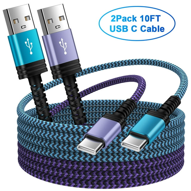 USB C Cable,SixSim USB A to USB C Cable 10ft 2pack Android Type C