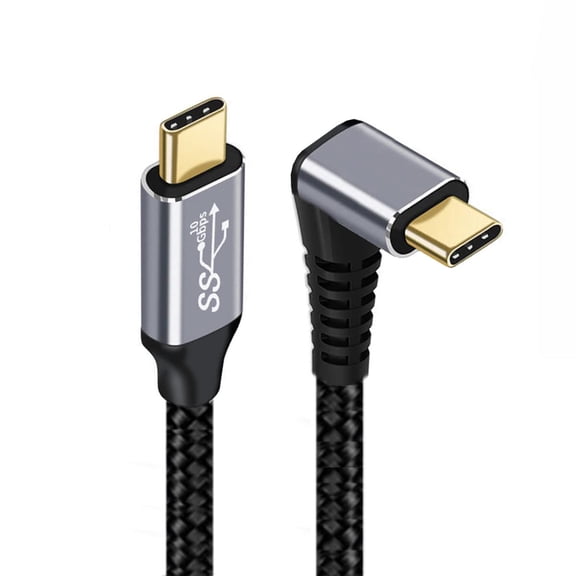 USB C Cable USB 3.1 Type C 10Gbps 100W Data 90 Degree UP Angled Cable with E-Marker for Laptop Phone 1.5M