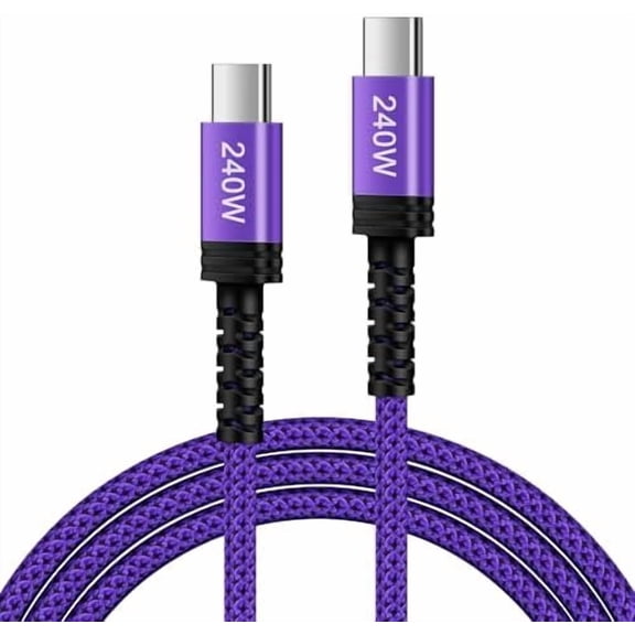 USB C Cable, USB Type C Charging Cable for Android, 240W Super Fast Type C Charger Braided Cable Compatible with Moto G Play 2026 G Stylus 5G Razr 60 Ultra Razr+ 2025 Edge 60 Stylus Fusion
