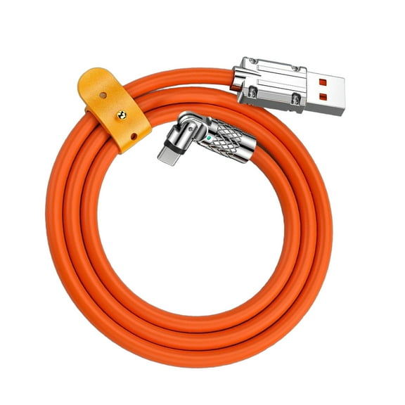 USB C Cable,USB to USB C Cable 120W USB C Charging Cable for Cellphone 180+360 Degree Rotation Elbow Cable
