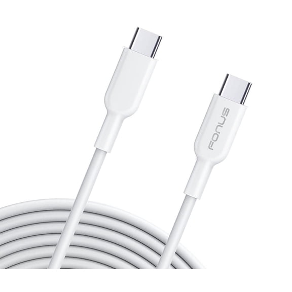 USB-C Cable for OnePlus Pad 2/Pro/3 (2025) - 6ft Long Fast Charger Cord Power Wire Type-C to Type-C Data Sync White