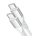 thumbnail image 1 of USB-C Cable for Samsung Galaxy Tab A 8.0" (2017)/Tab A8 10.5" (2021) - 6ft Long Fast Charge Power Cord (Type-C to Type-C) Wire Sync Braided, 1 of 6