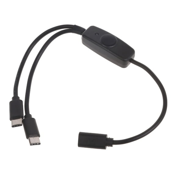 USB C Cable with ON/Off Button USB Type C Male to Female Power Cable