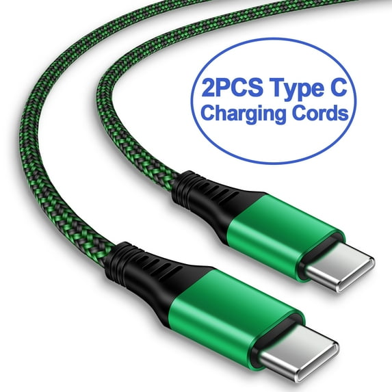 USB C Cables,Type C USB Cables 6ft-2PACK,AILKIN USB Type C to USB A Cable Android Type C Charger Charging Cords USB-C Phone Cables,Green