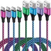 USB C Cables,Type C USB Cables 6ft-4PACK,AILKIN USB Type C to USB a Cable Android Type C Charger Charging Cords USB-C Phone Cables,Multicolor