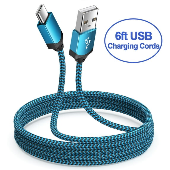 USB C Cables,Type C USB Cables,AILKIN USB Type C to USB a Cable Android Type C Charger Charging Cords USB-C Phone Cables,Blue
